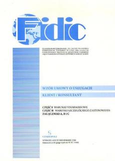 FIDIC 331 Wzór umowy o usługach klient/konsultant                biały