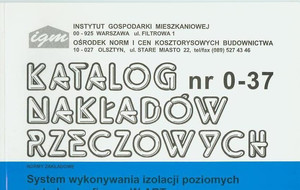 KNR 0-37 System wykonywania izolacji poziomych metodŃ parafinową W-ART