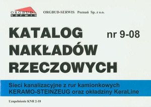 KNR 9-08 Sieci kanalizacyjne z rur kamionkowych KERAMO-STEIZEUG  oraz okładziny KeraLine