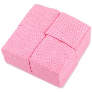AlleMed Perforowane Waciki Bezpyłowe 5x5 cm - Różowe 250 szt