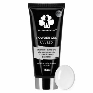 AllePaznokcie Akrylożel Budujący Powder Gel - Clear 15 ml