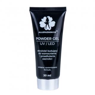 AllePaznokcie Akrylożel Budujący Powder Gel - Clear 30 ml