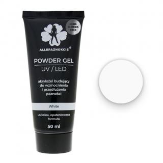 AllePaznokcie Akrylożel Budujący Powder Gel - White 50 ml