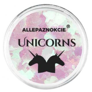 AllePaznokcie Ozdoba Do Paznokci Holo Unicorn - Nr 1 Niebiesko Różowy