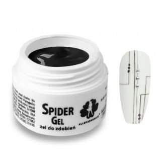AllePaznokcie Spider Gel - Żel Do Zdobień - Czarny 3 ml