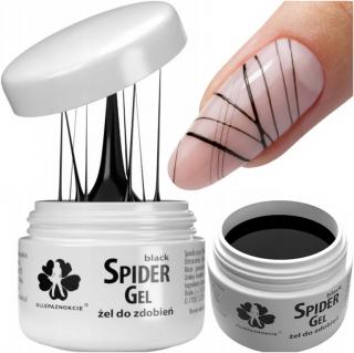 AllePaznokcie Żel Do Zdobień Spider Gel 3 ml - Black