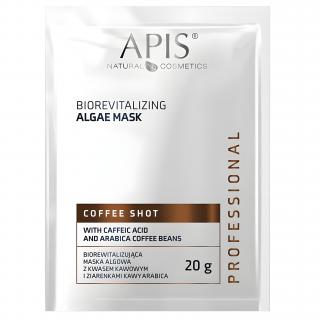 Apis Coffee Shot Biorewitalizująca Maska Algowa z Kwasem Kawowym i Ziarenkami Kawy Arabica 20 g