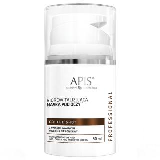 Apis Coffee Shot Biorewitalizująca Maska Pod Oczy z Kwasem Kawowym i Olejem z Nasion Kawy 50 ml