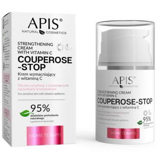 Apis Couperose-Stop Home TerApis Krem Wzmacniający z Witaminą C Dla Cery Wrażliwej, z Rozszerzonymi Naczynkami 50 ml