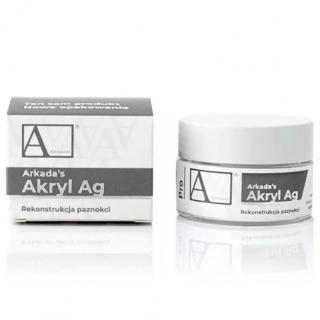 Arkada Acrylic Ag Akrylowy Antybakteryjny Puder Ze Srebrem Do Rekonstrukcji Paznokcia 10 g