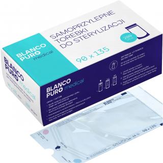 Blanco Puro Torebki Foliowo-Papierowe Do Sterylizacji w Autoklawie 90x135 mm Samoprzylepne 200 szt