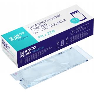 Blanco Puro Torebki Foliowo-Papierowe Do Sterylizacji w Autoklawie 90x230 mm Samoprzylepne 200 szt