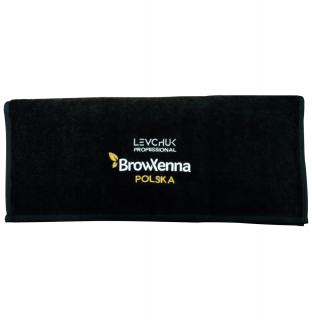 BrowXenna Ręcznik Frotte z Nadrukiem Czarny 50 x 90 cm