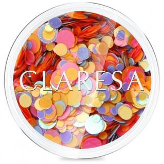 Claresa Confetti Dropsy Cekiny Do Zdobień Paznokci - Nr 01 Orange