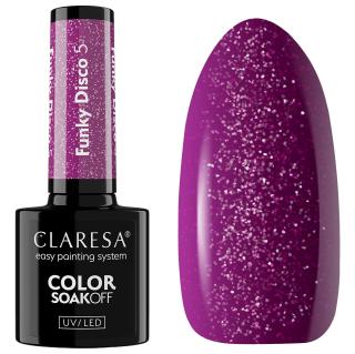 Claresa Lakier Hybrydowy UV/LED 5g - Funky Disco 5 Violet Vinyl