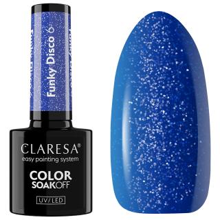 Claresa Lakier Hybrydowy UV/LED 5g - Funky Disco 6 Blue Beat