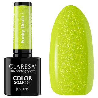 Claresa Lakier Hybrydowy UV/LED 5g - Funky Disco 7 Lime Light