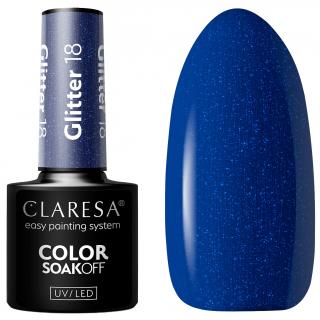 Claresa Lakier Hybrydowy UV/LED 5g - Glitter 18