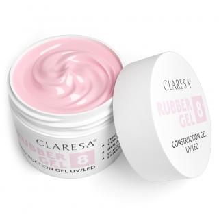 Claresa Żel Budujący Do Paznokci Rubber Gel 12 g - Nr 8 Bardzo Jasny Chłodny Róż
