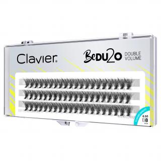 Clavier Rzęsy Kępki BeDU2O Double Volume - 8 mm 0,10 B