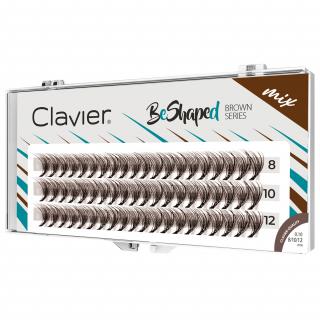 Clavier Rzęsy Kępki BeShaped Brown - Mix 8/10/12 mm 0,10 B 10D