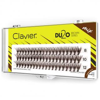 Clavier Rzęsy Kępki Du2o Brown - Mix 8/10/12 mm 0,10 C 20D