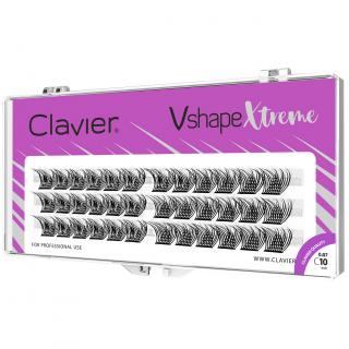 Clavier Rzęsy Kępki Vshape Xtreme - 10 mm 0,07 C