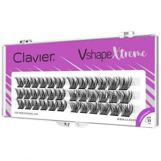 Clavier Rzęsy Kępki Vshape Xtreme - 11 mm 0,07 C