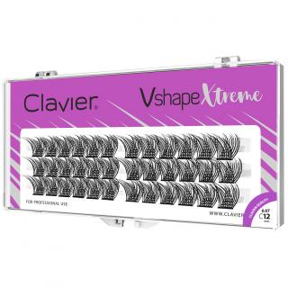 Clavier Rzęsy Kępki Vshape Xtreme - 12 mm 0,07 C