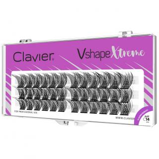 Clavier Rzęsy Kępki Vshape Xtreme - 14 mm 0,07 C