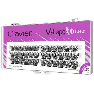 Clavier Rzęsy Kępki Vshape Xtreme - Mix 10/11/12 mm 0,07 C