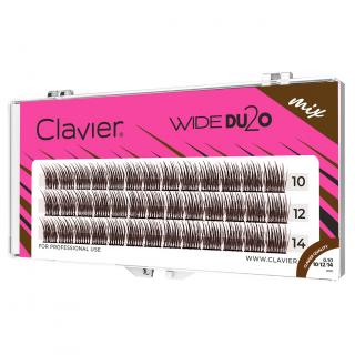 Clavier Rzęsy Kępki Wide Du2o Brown - Mix 10/12/14 mm 0,10 C