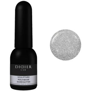 Didier Lab Baza Lakier Kauczukowy Polybase - Silver Glitter 10 ml