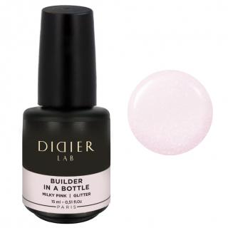 Didier Lab Żel Budujący w Butelce 15 ml - Milky Pink Glitter