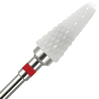 Frez Ceramiczny Biały Stożek FRC500-19 - Czerwony