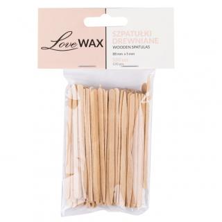 LoveWax Szpatułki Drewniane Jednorazowe Do Wosku Depilacji 100 szt