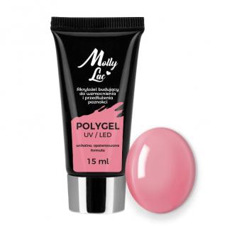 Molly Lac Akrylożel Polygel Budujący 15 ml - Nr 24 Peony