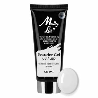 Molly Lac Akrylożel Powder Gel Budujący 50 ml - Nr 01 Clear