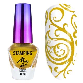 Molly Lac Lakier Do Stempli Stampingu 10 ml - Nr 4 Złoty