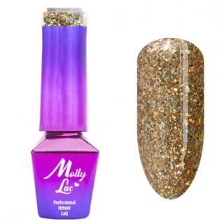 Molly Lac Lakier Hybrydowy 5 ml - Nr 535 Lady In Gold