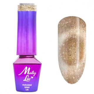 Molly Lac Lakier Hybrydowy Cat Eye 5 ml - Nr 555 Golden Eye