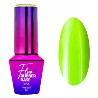 Molly Lac Rubber Base 2w1 Fluo 10 ml - Nr 3 Lime Mojito