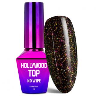 Molly Lac Top No Wipe Hollywood Golden Flower z Drobinkami 10 ml