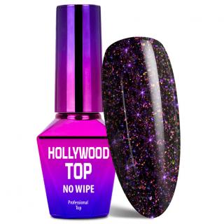 Molly Lac Top No Wipe Hollywood Violet Show z Drobinkami 10 ml