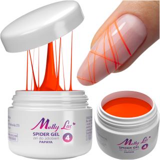 Molly Lac Żel Do Zdobień Spider Gel 3 ml - Nr 4 Neon Papaya