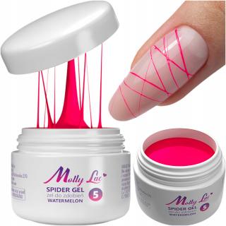 Molly Lac Żel Do Zdobień Spider Gel 3 ml - Nr 5 Neon Watermelon