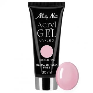 Molly Nails Akrylożel Budujący Do Paznokci Acrylgel UV/LED 30 ml - French Pink