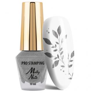 Molly Nails Lakier Do Stempli Stampingu 10 ml - Nr 3 Srebrny