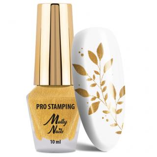 Molly Nails Lakier Do Stempli Stampingu 10 ml - Nr 4 Złoty