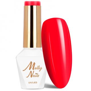 Molly Nails Lakier Hybrydowy 8 g - Nr 198 Red Kiss Neon